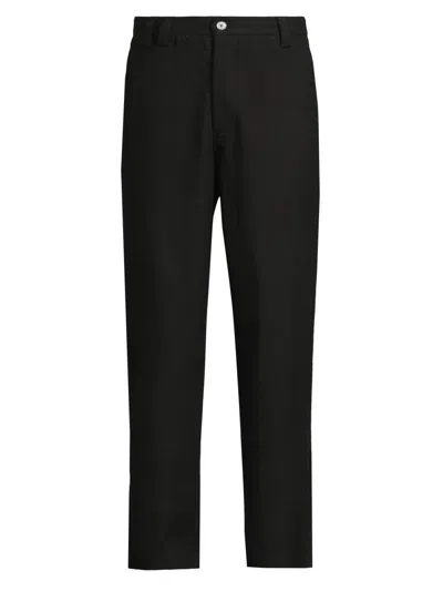 The Elder Statesman Men's Regular-fit Cashmere-wool Pants In Black
