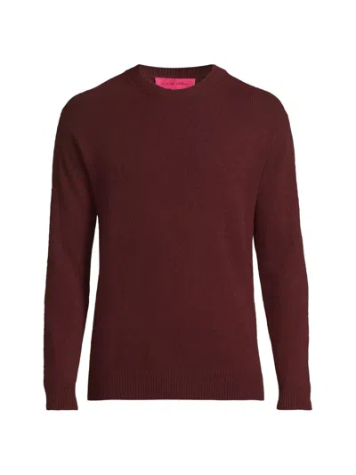 The Elder Statesman Men's Statesman Cashmere Crewneck Sweater In Burgundy