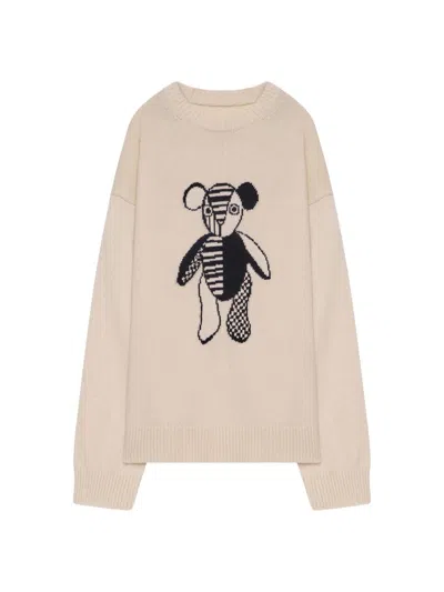 The Elder Statesman Men's Teddy Cashmere Knit Sweater In Neutral