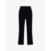 The Elder Statesman Mens Black Brushed Wide-leg Cashmere Trousers In Black