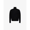 The Elder Statesman Mens Black Relaxed-fit High-neck Cashmere Jumper In Black