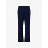 The Elder Statesman Mens Navy Brushed Wide-leg Cashmere Trousers In Blue