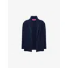 The Elder Statesman Mens Navy Italy Smoking Relaxed-fit Cashmere Jacket In Blue