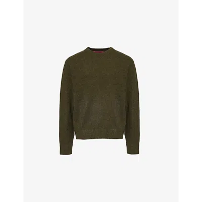 The Elder Statesman Mens  Simple Crew-neck Cashmere Jumper In Newolive