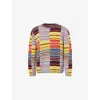The Elder Statesman Mens Patchwork Multi Patchwork-scrap Patterned Long-sleeve Knitted Jumper In Multi