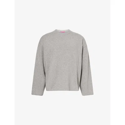 The Elder Statesman Mens  Dume Crewneck Cashmere Jumper In Gray