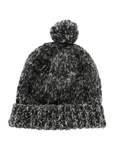 Pre-owned The Elder Statesman Merino Wool Knit Beanie In Green