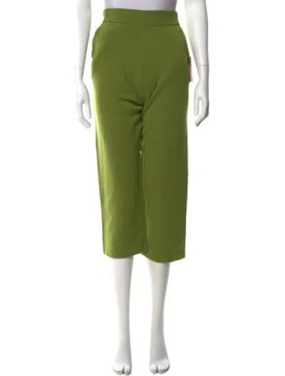 Pre-owned The Elder Statesman Merino Wool Straight Leg Pants W/ Tags In Green