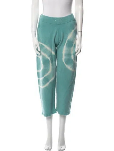 Pre-owned The Elder Statesman Merino Wool Sweatpants In Green