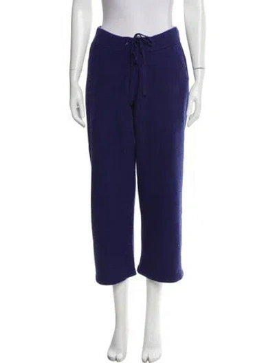 Pre-owned The Elder Statesman Merino Wool Sweatpants In Purple