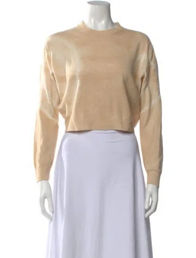 Pre-owned The Elder Statesman Merino Wool Tie-dye Print Sweatshirt In Neutral