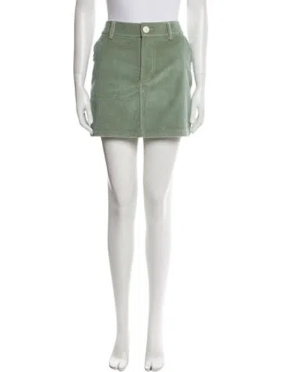 Pre-owned The Elder Statesman Mini Skirt In Green