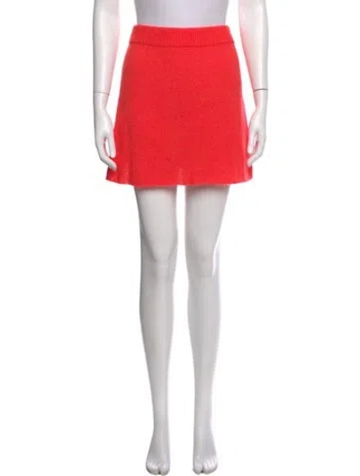 Pre-owned The Elder Statesman Mini Skirt In Red