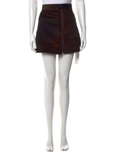 Pre-owned The Elder Statesman Mini Skirt W/ Tags In Neutral