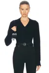 The Elder Statesman Monterey Brushed-cashmere Sweater In Blue Black