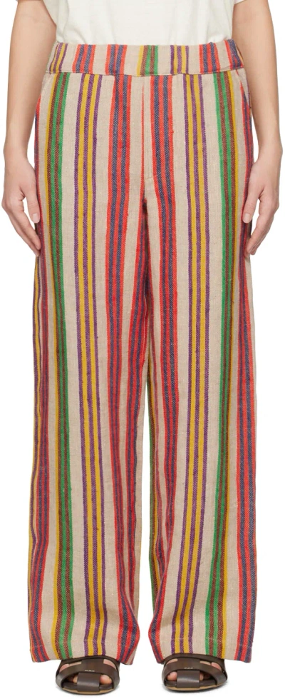 The Elder Statesman Multicolor Sandy Trousers In D040