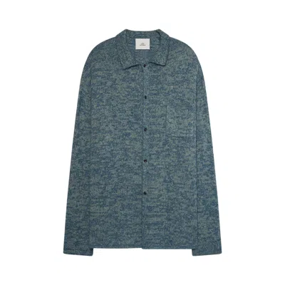 Pre-owned The Elder Statesman Nimbus Button-up Shirt 'blue/pistachio' | Men's Size M