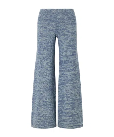 The Elder Statesman Nimbus Knitted Cashmere And Silk-blend Wide-leg Pants In Multi