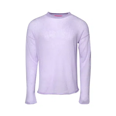 Pre-owned The Elder Statesman Nimbus Slouchy Crew 'violet' | Purple | Men's Size L