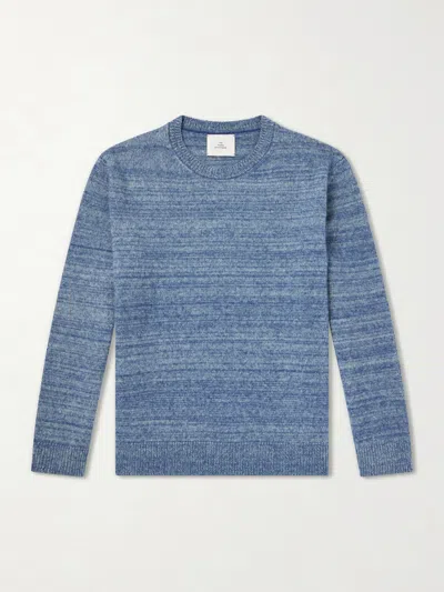 The Elder Statesman Nimbus Striped Cashmere And Silk-blend Sweater In Black