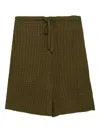 The Elder Statesman Nora Check-knit Shorts In Green