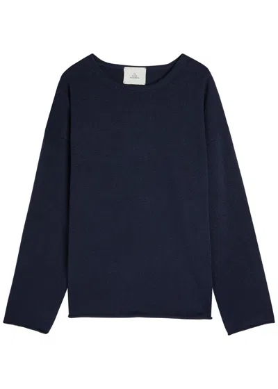 The Elder Statesman Nora Cotton Jumper In Blue