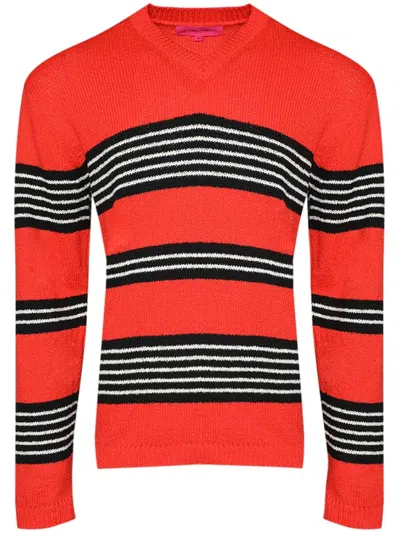 The Elder Statesman Nora Pullover In Red