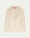 The Elder Statesman Nora Knit Single-breasted Blazer In Brown