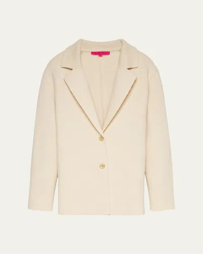 The Elder Statesman Nora Knit Single-breasted Blazer In Brown