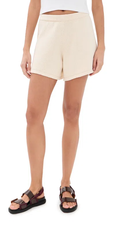 The Elder Statesman Nora Lite Boxer Shorts Natural In Neutral