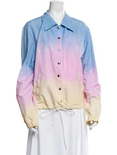 Pre-owned The Elder Statesman Nylon Denim Jacket In Blue