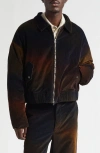 The Elder Statesman Ombre Quilted Corduroy Jacket In Blue