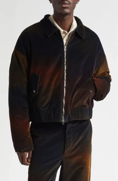 The Elder Statesman Ombré Corduroy Jacket In Blue