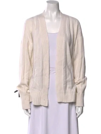 Pre-owned The Elder Statesman Open Front Sweater In Neutral