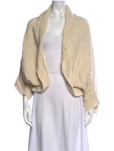 Pre-owned The Elder Statesman Open Front Sweater In Neutrals