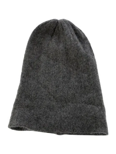 Pre-owned The Elder Statesman Oversized Beanie In Gray