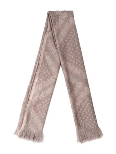 Pre-owned The Elder Statesman Paisley Print Scarf In Neutrals
