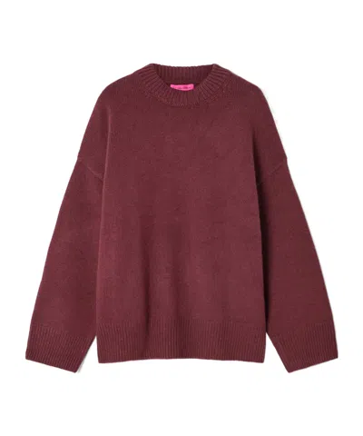 The Elder Statesman Pali Cashmere Sweater In Burgundy