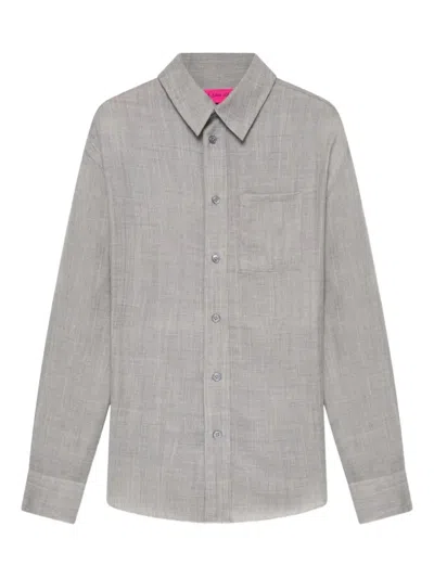 The Elder Statesman Pashmina Long-sleeve Shirt In Gray