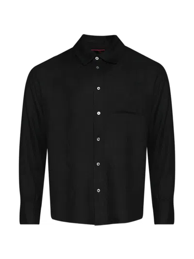 The Elder Statesman Pashmina Pocket Shirt In Black
