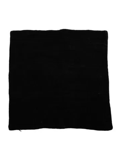 Pre-owned The Elder Statesman Patchwork Cashmere Pillow Sham In Black