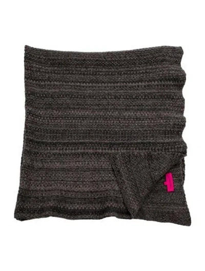 Pre-owned The Elder Statesman Pattern Print Throw Blanket In Gray