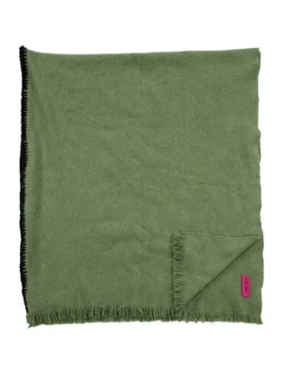 Pre-owned The Elder Statesman Pattern Print Throw Blanket In Green