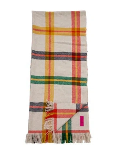 Pre-owned The Elder Statesman Pattern Print Throw Blanket In Neutral