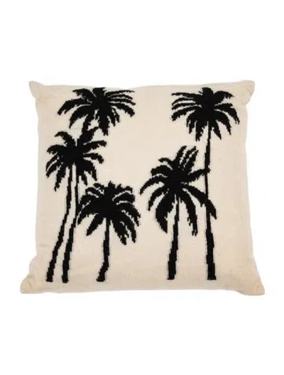 Pre-owned The Elder Statesman Patterned Cashmere Pillow In Neutrals