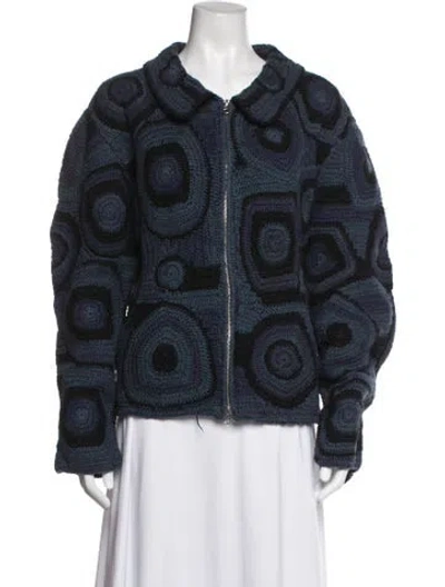 Pre-owned The Elder Statesman Patterned Jacket In Blue