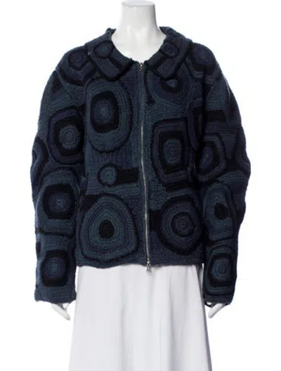 Pre-owned The Elder Statesman Patterned Jacket In Blue