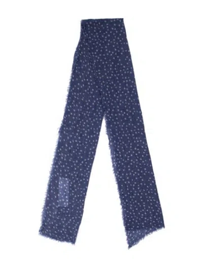 Pre-owned The Elder Statesman Patterned Scarf In Blue