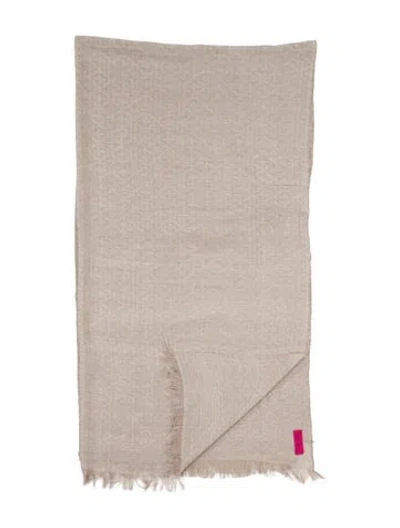 Pre-owned The Elder Statesman Patterned Woven Blanket In Neutrals