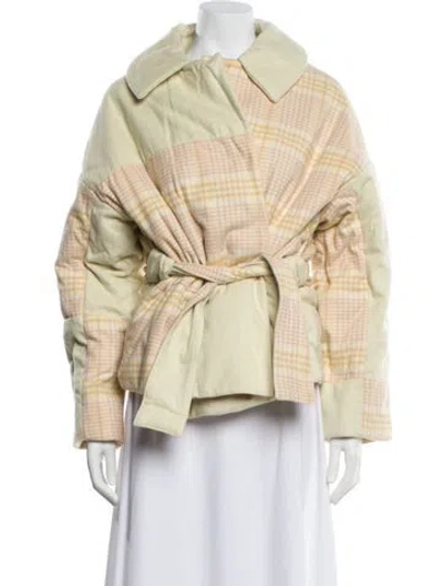 Pre-owned The Elder Statesman Plaid Print Jacket W/ Tags In Neutral